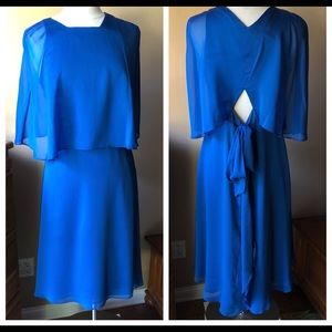 Halston blue dress size 8